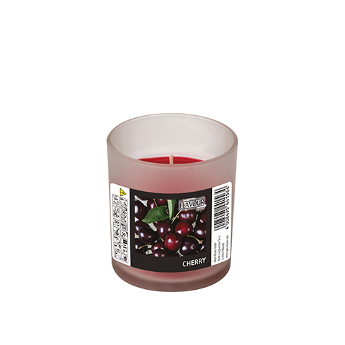768 "Flavour by GALA" Duftkerze im Glas Ø 70 mm · 77 mm bordeaux - Cherry "Indro"