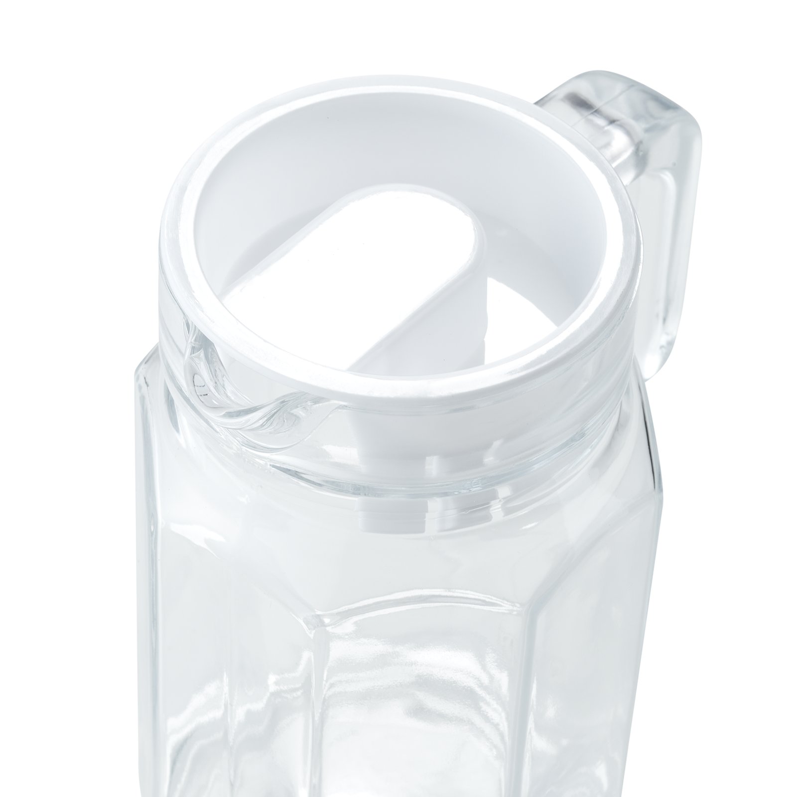 Krug mit Kunststoffdeckel, 1 ltr., Ø 8,3 cm, (H) 26 cm