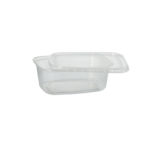 24000 Verpackungsbecher, PP eckig 200 ml 3,9 cm x 8,1 cm x 10,8 cm transparent