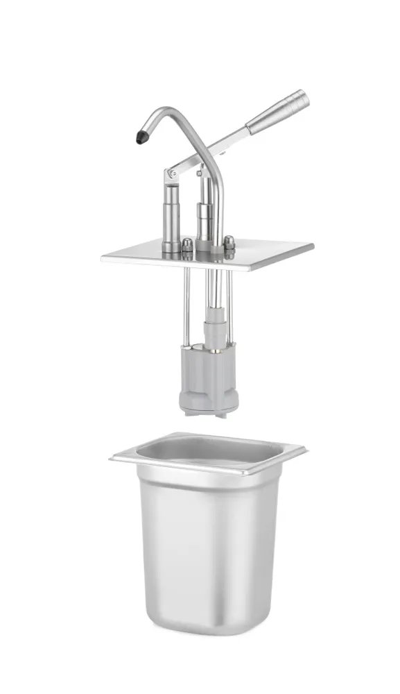 Deckel mit Spender für GN-Behälter, aus rostfreiem Stahl, GN 1/6, 180x165mm Deckel mit Spender für GN-Behälter, aus rostfreiem Stahl, GN 1/6, 180x165mm