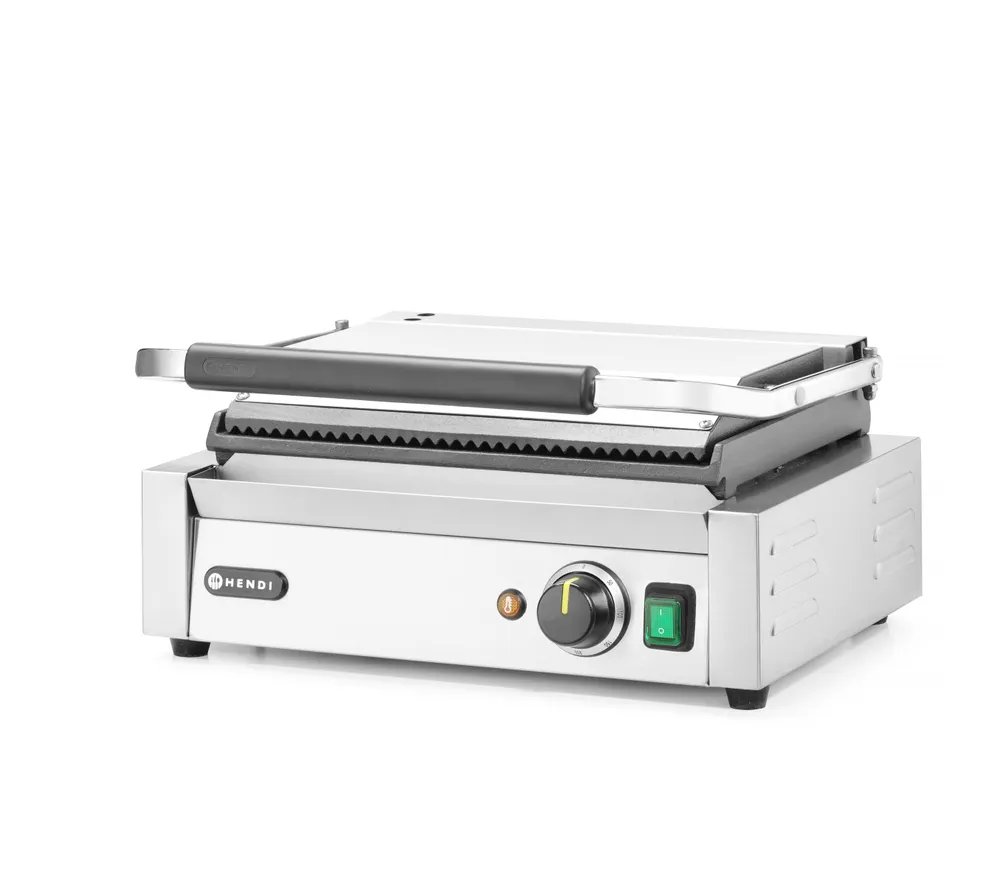Kontaktgrill - Panini, oben gerillt, unten glatt, 230V/2200W, 430x375x(H)216mm
