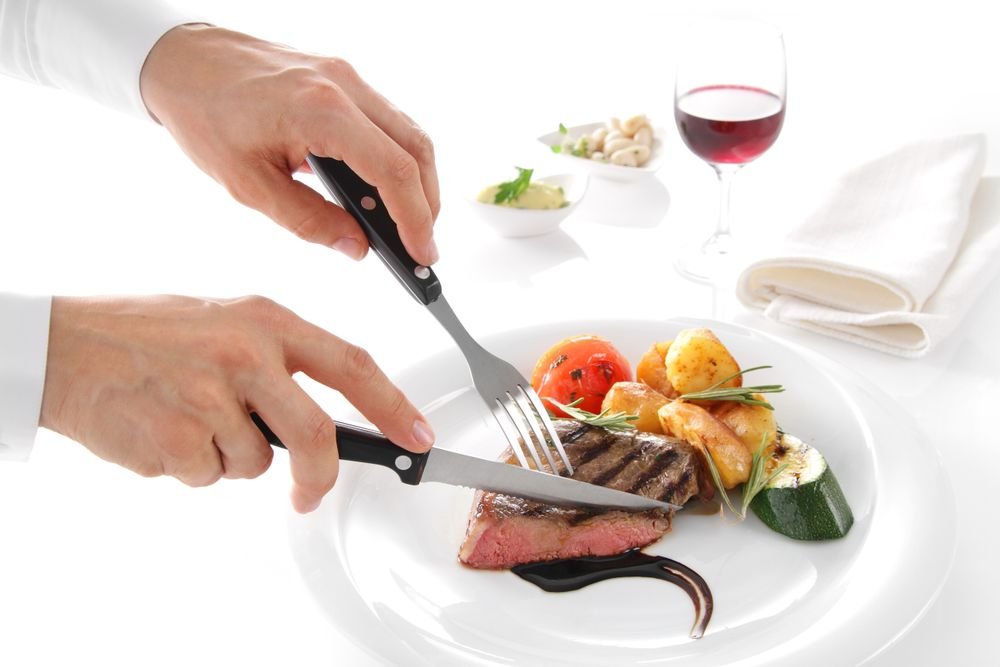 Steak-Messer - 6 Stk., HENDI, Profi Line, 6 Stk., (L)215mm Steak-Gabel - 6 Stk., HENDI, Profi Line, 6 Stk., (L)200mm