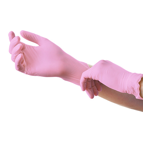 Medi-Inn® Classic Handschuhe, Nitril puderfrei pink "Nitril Pink Plus" Größe L