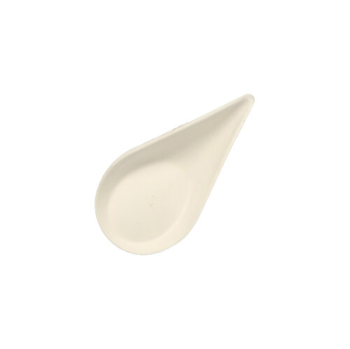 31680 Fingerfood - Teller, Zuckerrohr "pure" 10,5 cm x 5,7 cm weiss "Drop"