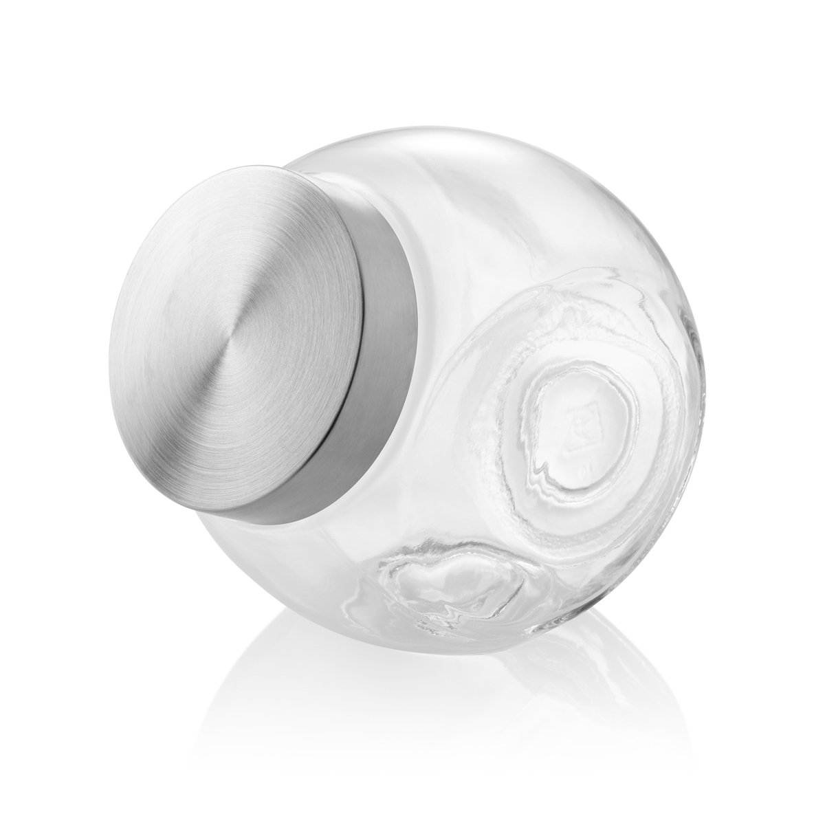 Bonboniere, 1,7 ltr., 18 x 12,5 x 17,5 cm, Glas, Edelstahl Bonboniere, 1,7 ltr., 18 x 12,5 x 17,5 cm, Glas, Edelstahl