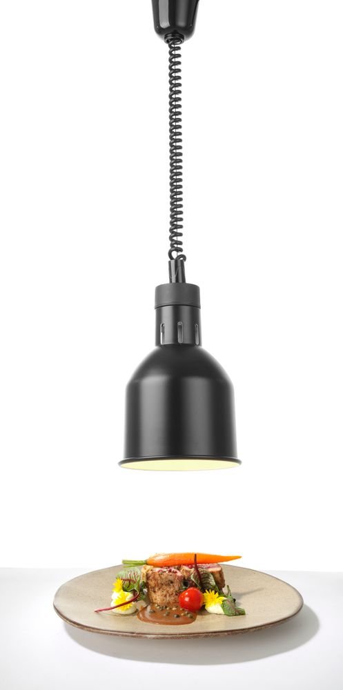 Höhenverstellbare Wärmelampe, zylinderförmig, HENDI, Schwarz, 230V/250W, ⌀175x(H)250mm