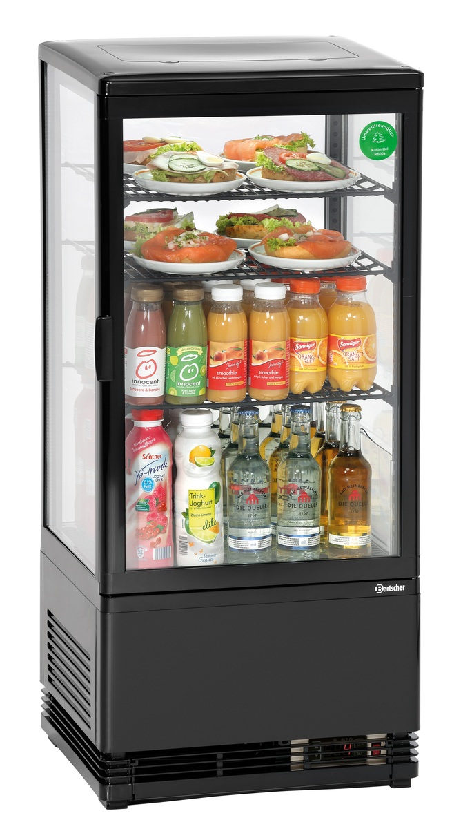 Mini-Kühlvitrine 78L, schwarz Mini-Kühlvitrine 78L, schwarz
