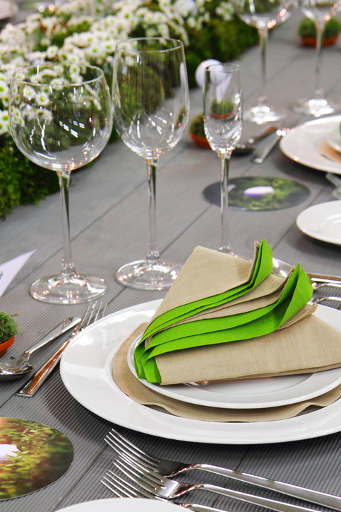 Teller mit Serviette