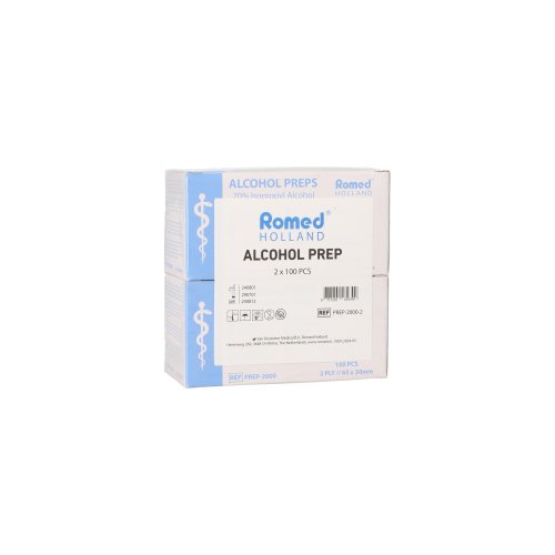 200 "Romed" Alkoholtupfer 65 mm x 30 mm weiss (2 x 100) 240000 "Romed" Alkoholtupfer 65 mm x 30 mm weiss (2 x 100)