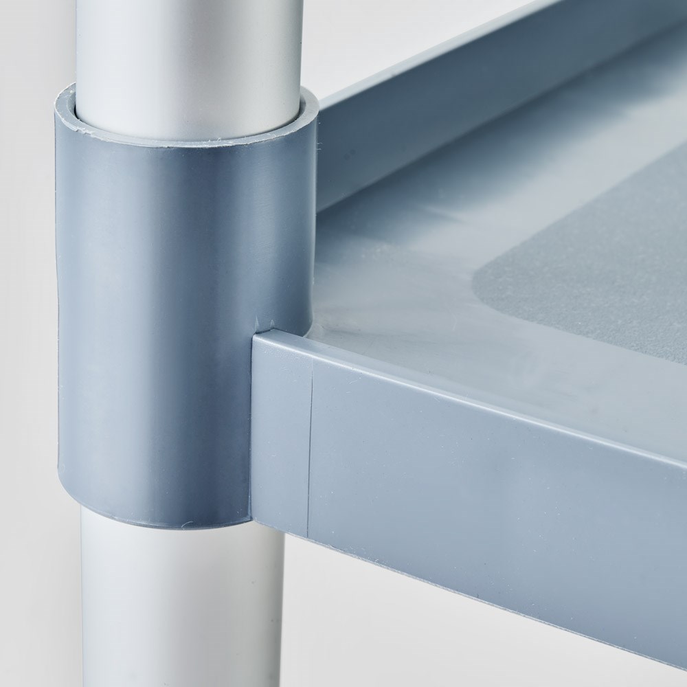 Servierwagen aus Kunststoff, mit drei Borden, 860 x 425 x 910 mm (BxTxH)