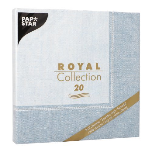 20 Servietten "ROYAL Collection" 1/4-Falz 40 cm x 40 cm arktikblau "Linum" 12000 Servietten "ROYAL Collection" 1/4-Falz 40 cm x 40 cm arktikblau "Linum"
