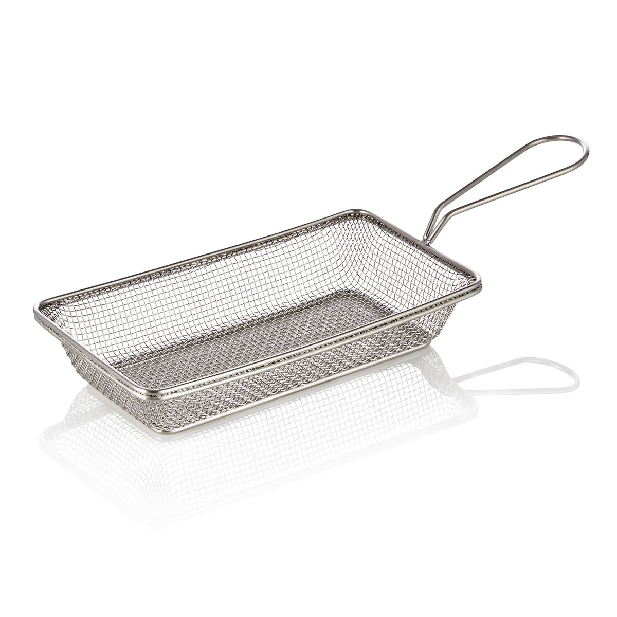 Servier- und Frittierkorb, 22 x 12,5 x 4 cm, Chromnickelstahl Servier- und Frittierkorb, 22 x 12,5 x 4 cm, Chromnickelstahl
