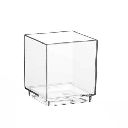 270 Fingerfood - Schalen, PS eckig 55 ml 4,7 cm x 4,2 cm x 4,2 cm glasklar