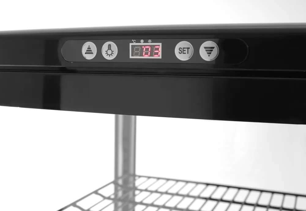 Kühlvitrine 270 Liter, Arktic, Schwarz, 230V/290W, 556x526x(H)1913mm Kühlvitrine 270 Liter, Arktic, Schwarz, 230V/290W, 556x526x(H)1913mm