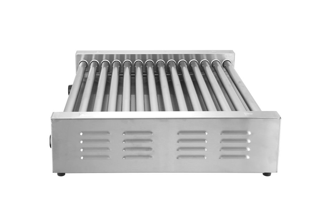 Rollengrill XL - 2 Zonen, 14 Rollen, Silber, 220-240V/2000W, 732x590x(H)168mm Rollengrill XL - 2 Zonen, 14 Rollen, Silber, 220-240V/2000W, 732x590x(H)168mm