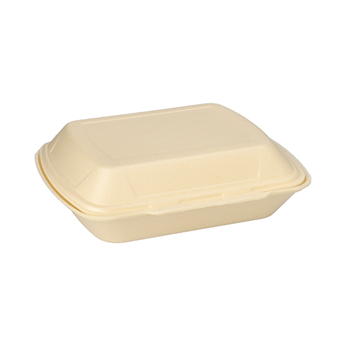1600 Menüboxen mit Klappdeckel, XPS ungeteilt 7,5 cm x 24,3 cm x 20,8 cm creme