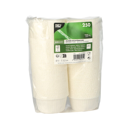 75000 Muffins-Backförmchen Ø 5 cm · 3,2 cm weiss