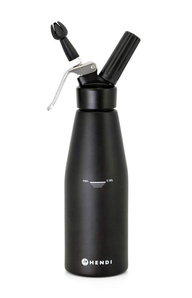Sahnespender Kitchen Line, schwarz, HENDI, Kitchen Line, 0,95L, Schwarz, ⌀95x(H)320mm