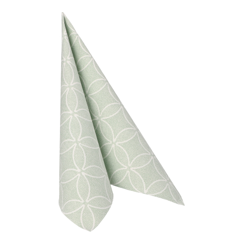 250 Servietten "ROYAL Collection" 1/4-Falz 40 cm x 40 cm jadegrün "Circle Flowers" 12500 Servietten "ROYAL Collection" 1/4-Falz 40 cm x 40 cm jadegrün "Circle Flowers"