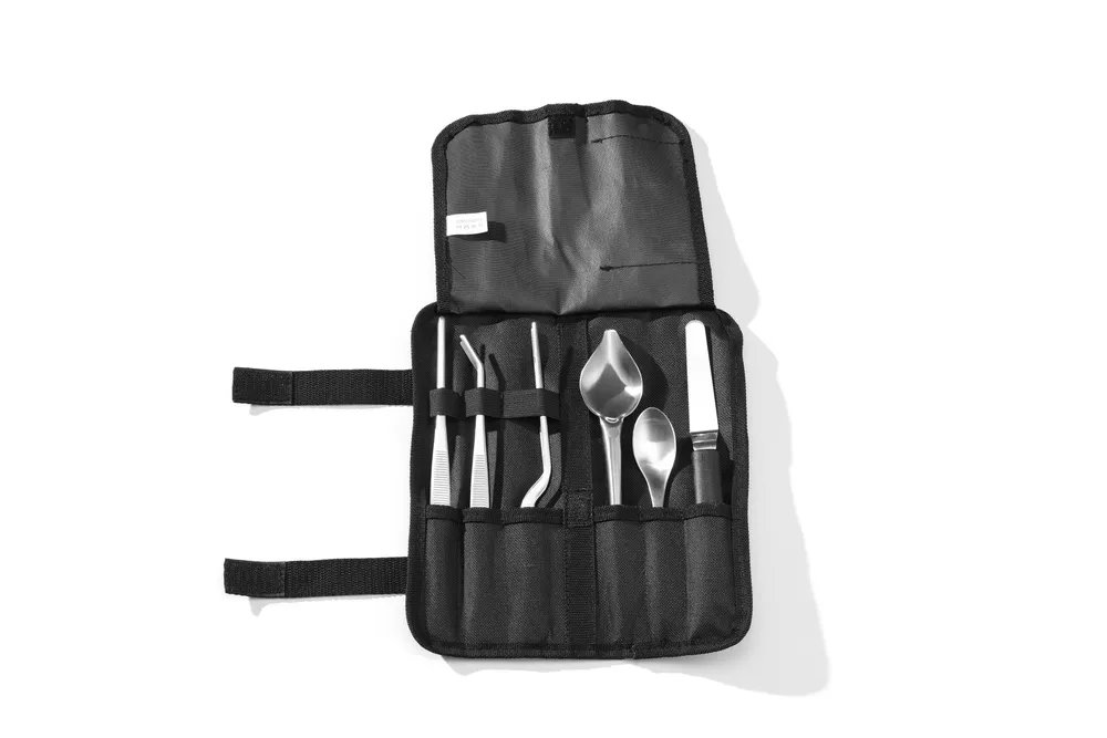 Anrichteset, 6 Stück, satiniert, 255x25x(H)100mm