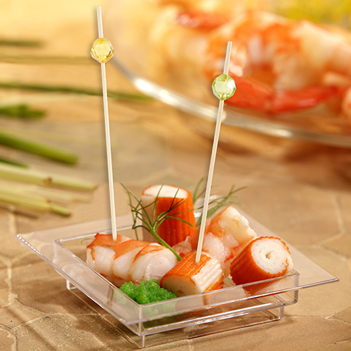120000 Fingerfood - Picker 12 cm farbig sortiert "Pearl"