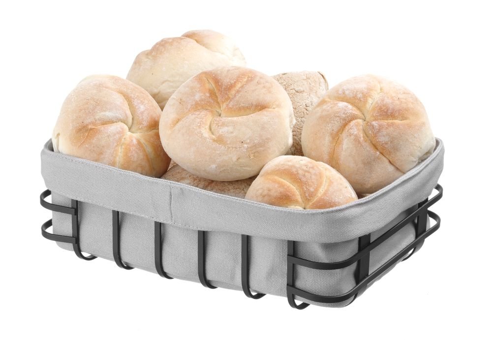 Brotkorb mit Beutel, HENDI, rund, 220x220x(H)80mm Brotkorb mit Beutel, HENDI, quadratisch, 190x190x(H)100mm