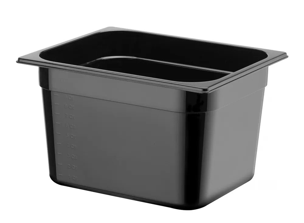 Gastronorm-Behälter 1/2, Profi Line, 12,5L, Schwarz, 325x265x(H)200mm Gastronorm-Behälter 1/2, Profi Line, 12,5L, Schwarz, 325x265x(H)200mm
