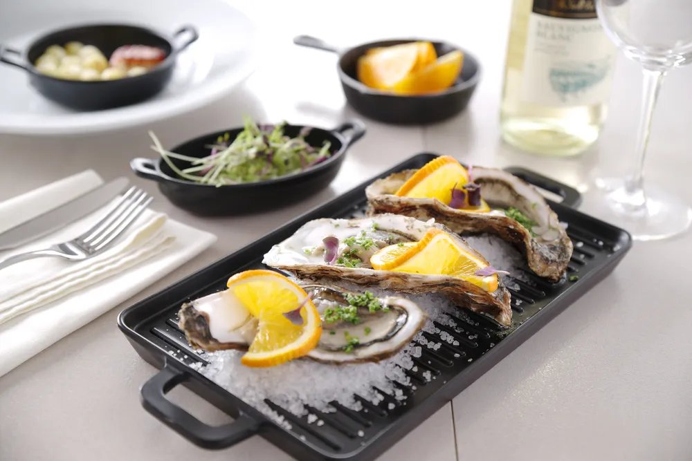 Miniatur-Grillplatte, Schwarz, 320x162x(H)20mm Miniatur-Grillplatte, Schwarz, 320x162x(H)20mm