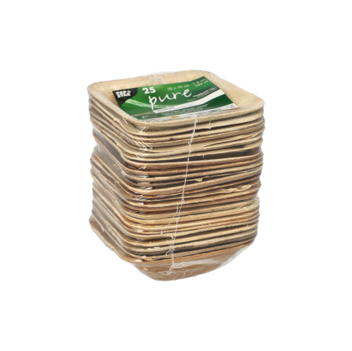 12000 Schalen, Palmblatt "pure" eckig 100 ml 10 cm x 10 cm x 3 cm