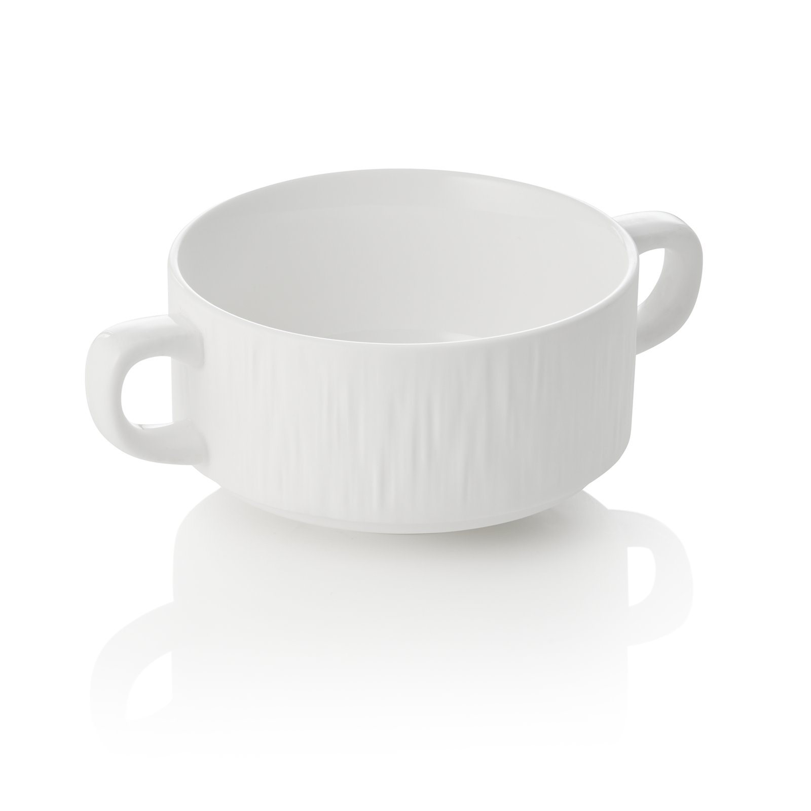 Suppentasse mit Untertasse Set MAYA SHIRO, Ø 10,5 cm, 250 ml, weiß