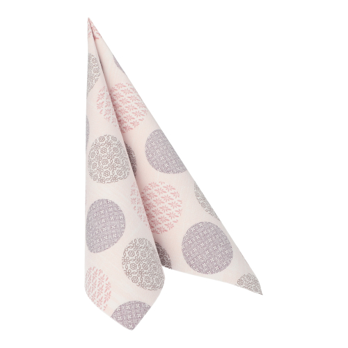 12500 Servietten "ROYAL Collection" 1/4-Falz 40 cm x 40 cm rosa "Rococo"