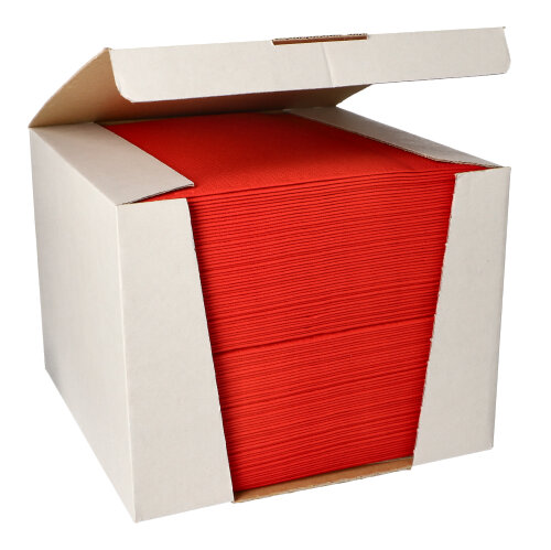 12000 Servietten "ROYAL Collection" 1/4-Falz 40 cm x 40 cm rot