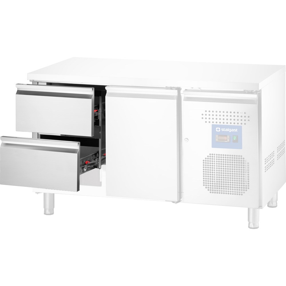 Schubladenblock, 2er Block für Kühltische mit seitlichem Kühlaggregat Schubladenblock, 2er Block für Kühltische mit seitlichem Kühlaggregat von Stalgast