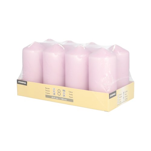 8 Stumpenkerzen Ø 47 mm · 100 mm flieder 2304 Stumpenkerzen Ø 47 mm · 100 mm flieder