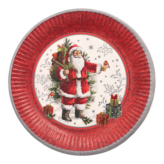 12000 Teller, Pappe rund Ø 23 cm "HoHoHo"