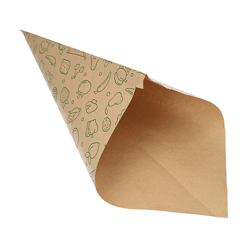 1000 Spitztüten, Kraftpapier 48 cm x 34 cm x 34 cm braun "Fruits & Vegs" Füllinhalt 1000 g 42000 Spitztüten, Kraftpapier 48 cm x 34 cm x 34 cm braun "Fruits & Vegs" Füllinhalt 1000 g