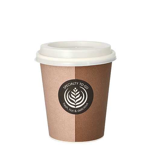 4800 Trinkbecher, Pappe mit Deckel, PS "To Go" 0,2 l Ø 8 cm · 9,1 cm
