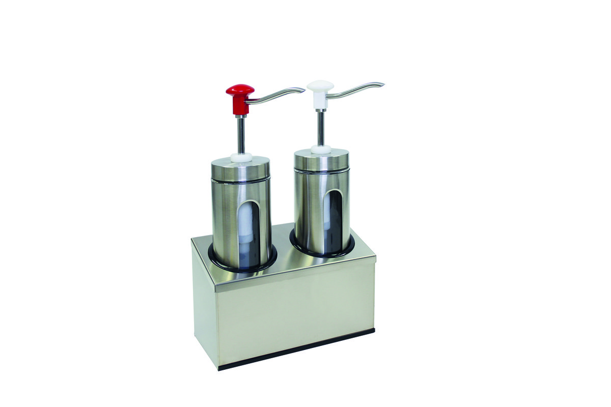 Druckknopf Dosierspender + Fenster - 2 x 2,0 L Druckknopf Dosierspender + Fenster - 2 x 2,0 L