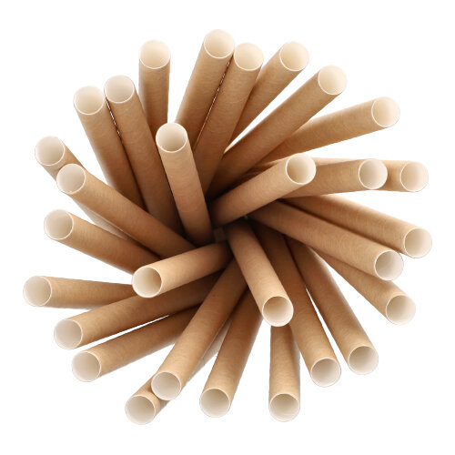 28800 Bubble Tea Halme Papier "pure" Ø 12 mm · 20 cm braun