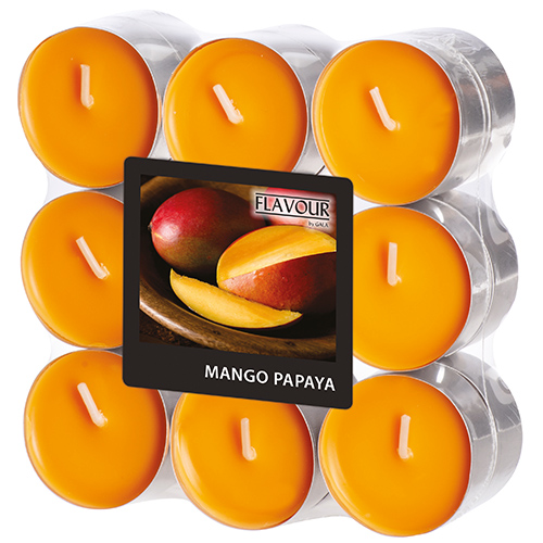 10x18 "Flavour by GALA" Duftlichte Ø 37,5 mm · 16,6 mm pfirsich - Mango-Papaya
