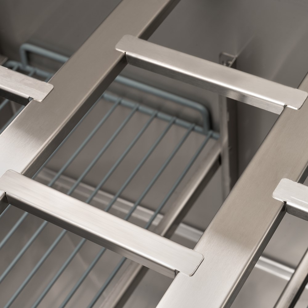 Starline Vorbereitungstisch, 2-türig, 10x GN 1/4 Saladette, 2-türig GN 1/1, Aufnahme 10x GN 1/4, ohne Aufkantung