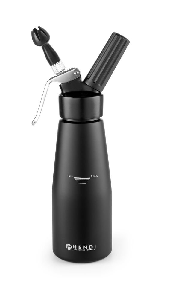 Sahnespender Kitchen Line, schwarz, HENDI, Kitchen Line, 0,5L, Schwarz, ⌀80x(H)260mm