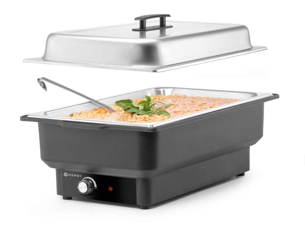 Chafing Dish elektrisch Tellano, HENDI, Kitchen Line, GN 1/1, 9L, 220-240V/900W, 575x349x(H)278mm Chafing Dish elektrisch Tellano, HENDI, Kitchen Line, GN 1/1, 9L, 220-240V/900W, 575x349x(H)278mm