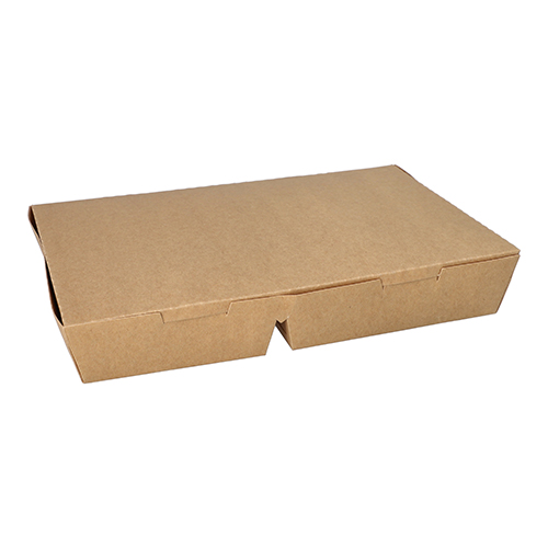1500 Lunchboxen, Pappe 5-geteilt 900 ml 4,2 cm x 17 cm x 25,5 cm braun