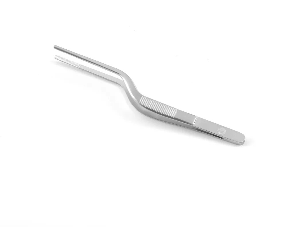 Pinzette, gekröpft, (L)160mm