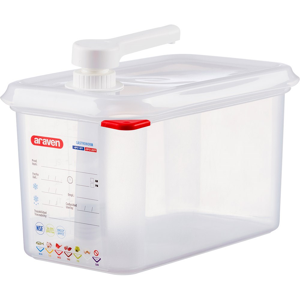 Araven Saucenspender/Pumpspender, GN 1/4, Inhalt 4,3 Liter