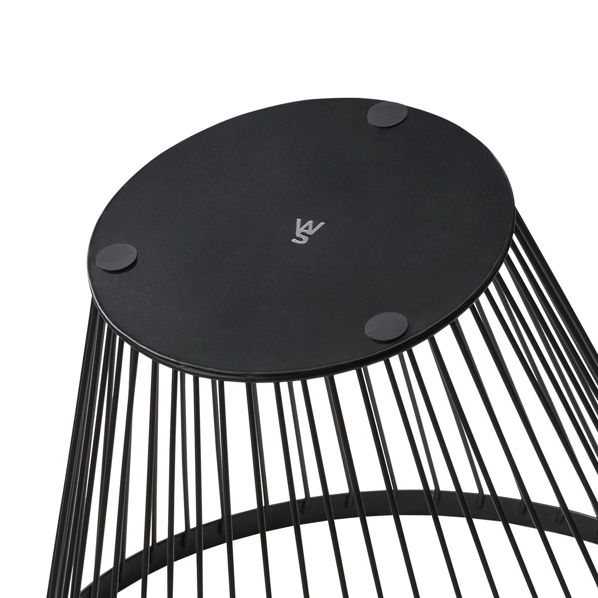 Buffetkorb, Ø 28 cm, Höhe 26,5 cm, schwarz pulverbeschichtet, Metall