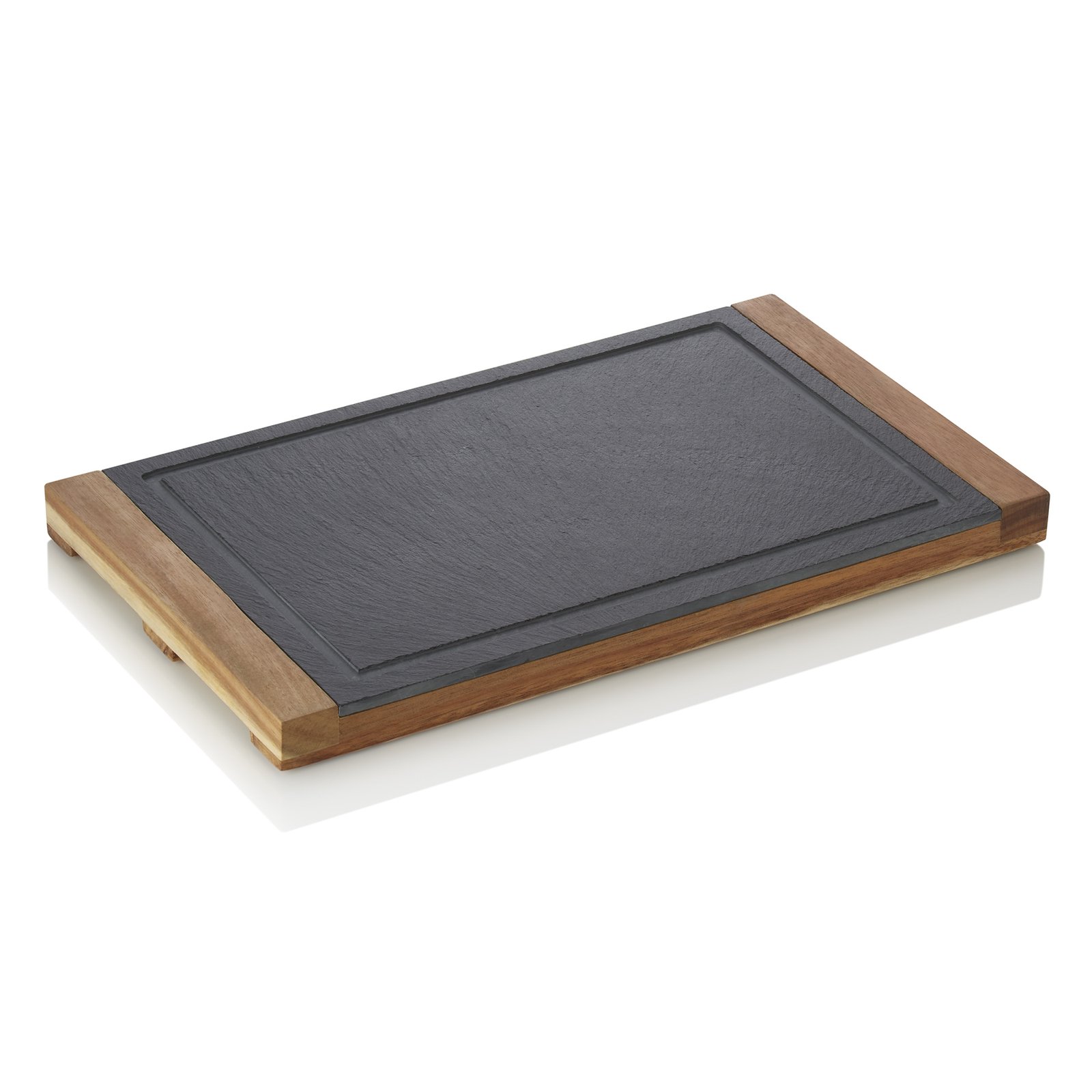 Servierbrett SLATE & SERVE, 35 x 20 x 2,5 cm, Akazienholz, Naturschiefer Servierbrett SLATE & SERVE, 35 x 20 x 2,5 cm, Akazienholz, Naturschiefer