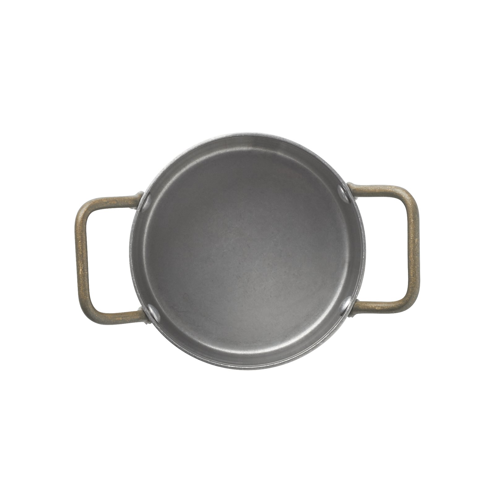 Serviertopf STEEL & STYLE, mit 2 Messinggriffen, 310 ml, Ø 9 cm, vintage, Messing, PVD, Chromnickelstahl