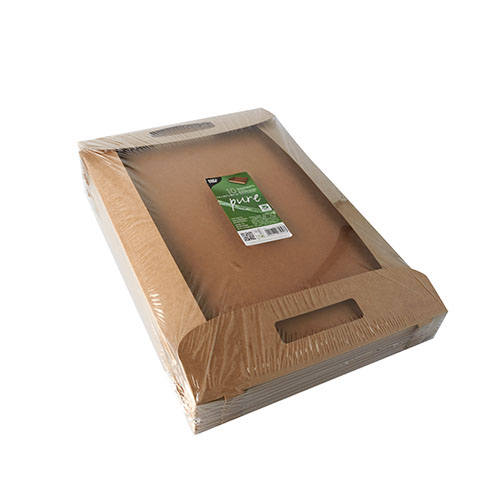 900 Tragetabletts, Pappe "pure" 4,5 cm x 45,7 cm x 30,7 cm braun "100% Fair"